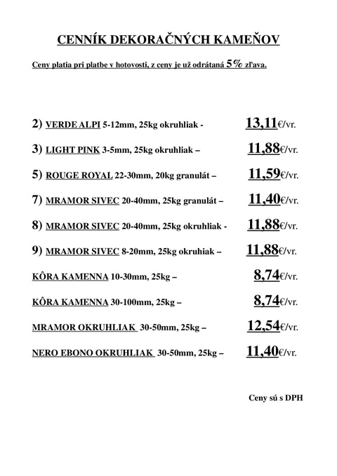 Akcia - dekoracny kamen