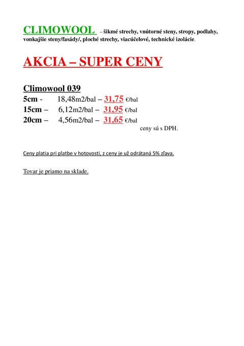 Akcia-Climowool